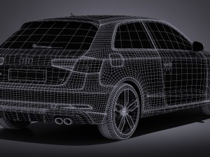 Audi S3 2017 3-door 3D Model