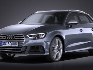 Audi s3 2017 5-door 3D Model
