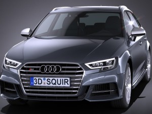 Audi S3 2017 5-door 3Dモデル