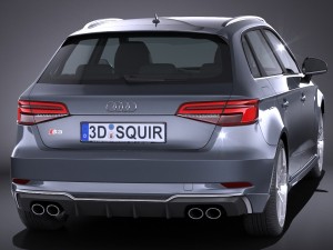 Audi S3 2017 5-door 3Dモデル