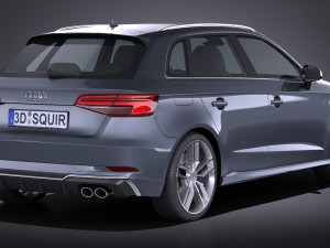 Audi S3 2017 5-door 3Dモデル