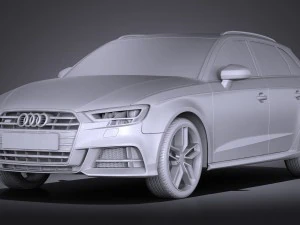 Audi S3 2017 5-door 3D Model