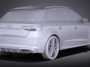 Audi S3 2017 5-door 3Dモデル