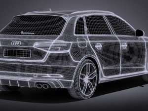 Audi S3 2017 5-door 3Dモデル