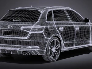 Audi S3 2017 5-door 3D Model