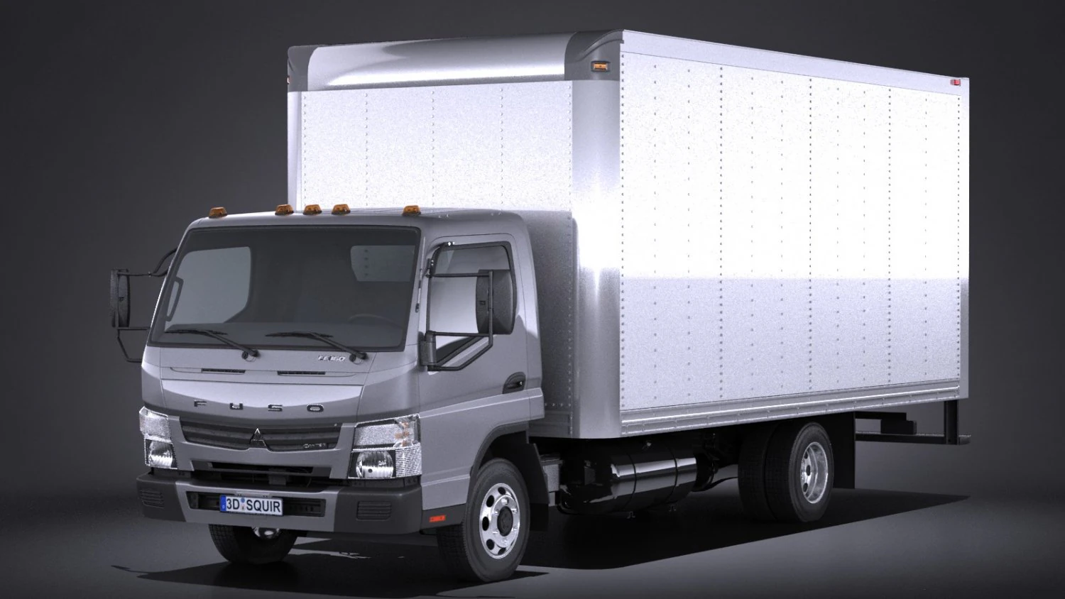 Mitsubishi Fuso Box 2016 3D Model .c4d .max .obj .3ds .fbx .stl .blend 