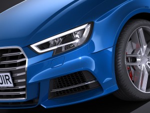 Audi S3 2017 Sedan 3D मॉडल