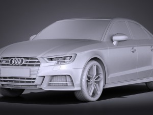 Audi S3 2017 Sedan 3D मॉडल
