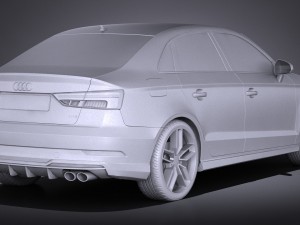 Audi S3 2017 Sedan 3D मॉडल
