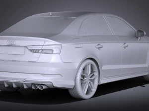 Audi S3 2017 Sedan 3D Model