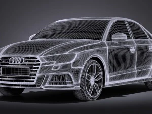 Audi S3 2017 Sedan 3D Model