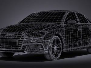 Audi S3 2017 Sedan 3D मॉडल