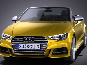 Audi S3 2017 cabriolet Model 3D