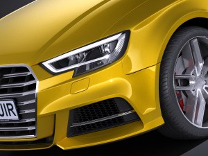 Audi S3 2017 cabriolet Model 3D