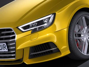 Audi S3 2017 cabriolet 3D Model
