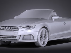 Audi S3 2017 cabriolet Model 3D