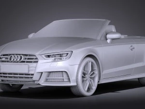 Audi S3 2017 cabriolet 3D Model