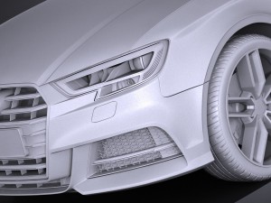 Audi S3 2017 cabriolet Model 3D