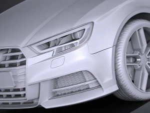 Audi S3 2017 cabriolet 3D Model