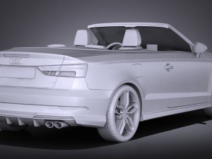 Audi S3 2017 cabriolet Model 3D
