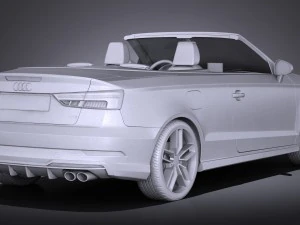 Audi S3 2017 cabriolet 3D Model