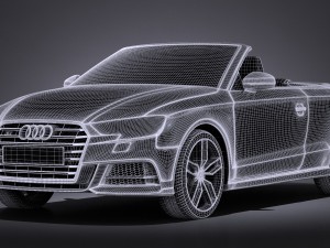 Audi S3 2017 cabriolet Model 3D