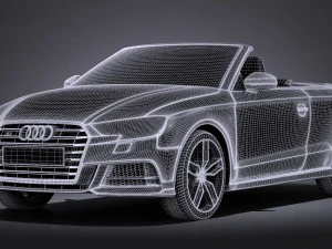 Audi S3 2017 cabriolet 3D Model