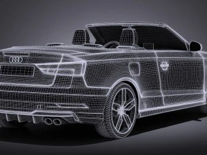 Audi S3 2017 cabriolet 3D Model