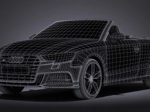 Audi S3 2017 cabriolet 3D Model
