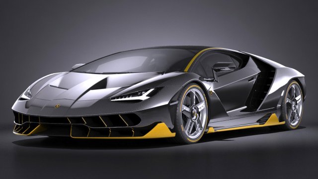 Centenario LP 770-4 2017 3D Model .c4d .max .obj .3ds .fbx .stl .blend 