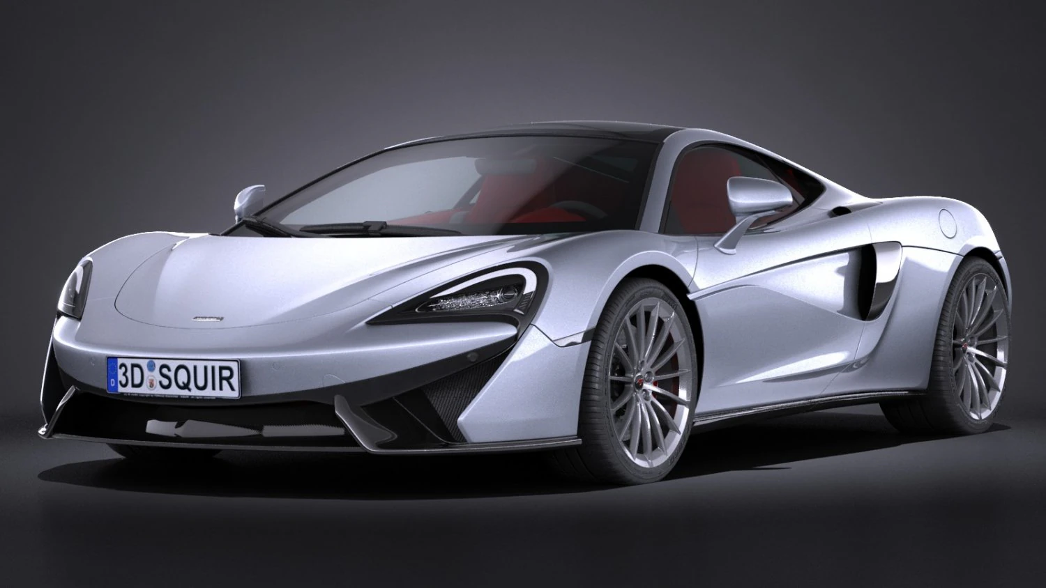 Mclaren 570 GT 2017 3D Model .c4d .max .obj .3ds .fbx .stl .blend 