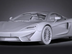 Mclaren 570 GT 2017 3D Model