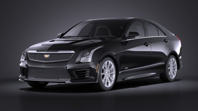 Cadillac ATS-V Sedan 2016 Vray 3Dモデル .c4d .max .obj .3ds .fbx .stl .blend 