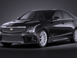 Cadillac ATS-V Sedan 2016 Vray 3D Model