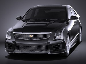Cadillac ATS-V Sedan 2016 Vray 3Dモデル