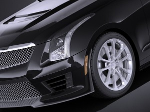 Cadillac ATS-V Sedan 2016 Vray 3Dモデル