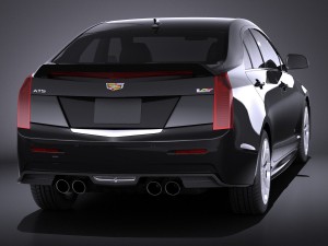 Cadillac ATS-V Sedan 2016 Vray 3Dモデル