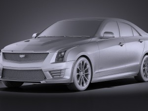 Cadillac ATS-V Sedan 2016 Vray 3Dモデル