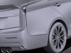 Cadillac ATS-V Sedan 2016 Vray 3Dモデル