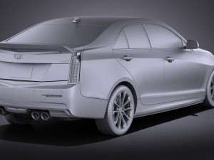 Cadillac ATS-V Sedan 2016 Vray 3Dモデル