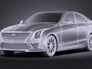 Cadillac ATS-V Sedan 2016 Vray 3Dモデル