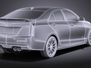 Cadillac ATS-V Sedan 2016 Vray 3Dモデル