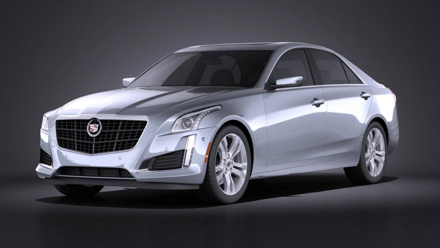 Cadillac CTS 2014 Vray 3D Model .c4d .max .obj .3ds .fbx .stl .blend 