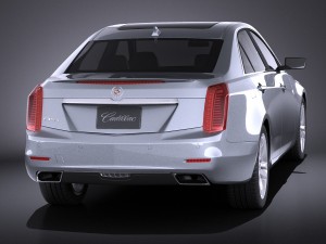 Cadillac CTS 2014 Vray 3D Model