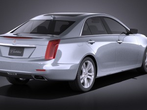 Cadillac CTS 2014 Vray 3D Model