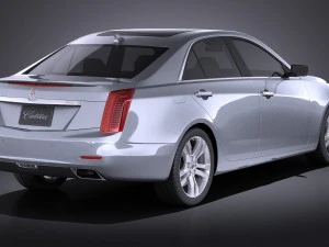 Cadillac CTS 2014 Vray 3D Model