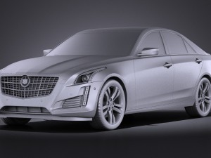 Cadillac CTS 2014 Vray 3D Model