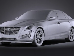 Cadillac CTS 2014 Vray 3D Model