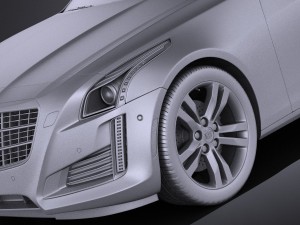 Cadillac CTS 2014 Vray 3D Model