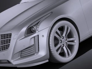 Cadillac CTS 2014 Vray 3D Model